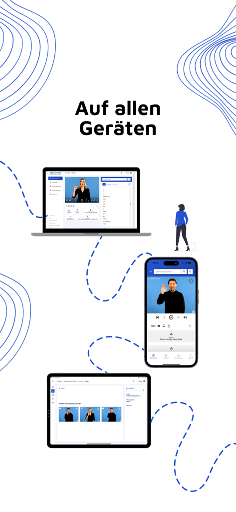 Der Kestner - DGS - La aplicación Der Kestner LSA mostrada en un portátil, smartphone y tablet para mostrar la compatibilidad multiplataforma