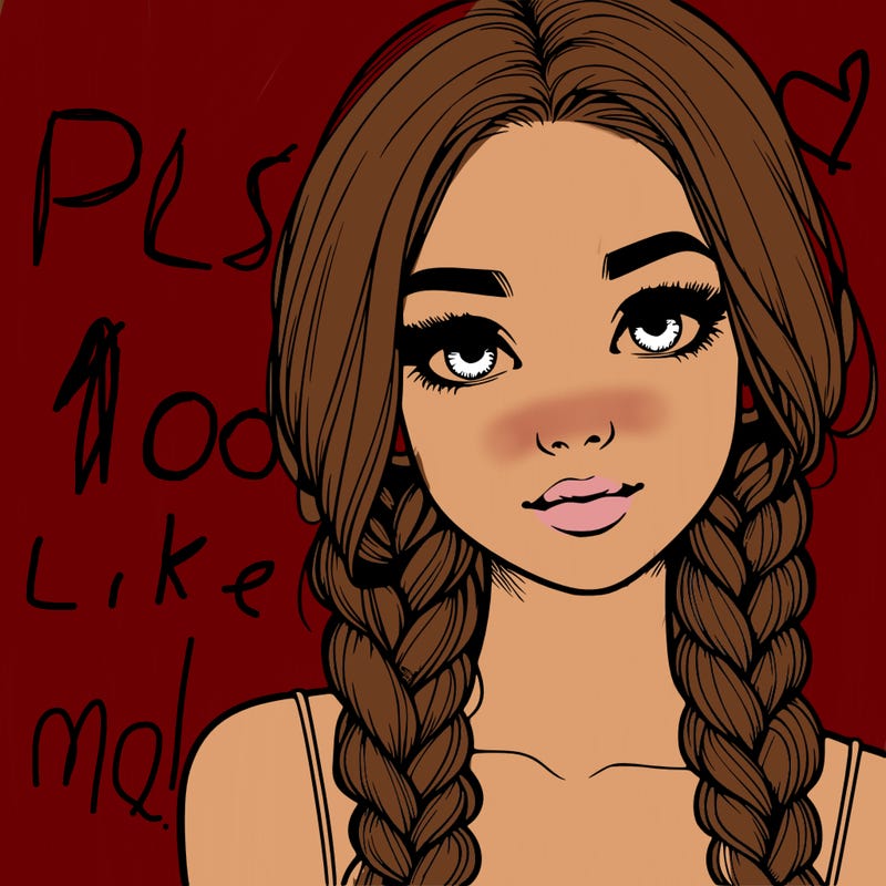 realistic girl with braids