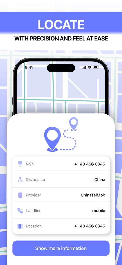 iPhone screen showing precise family member location details and provider information