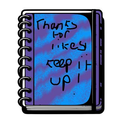 blank, realistic notebook