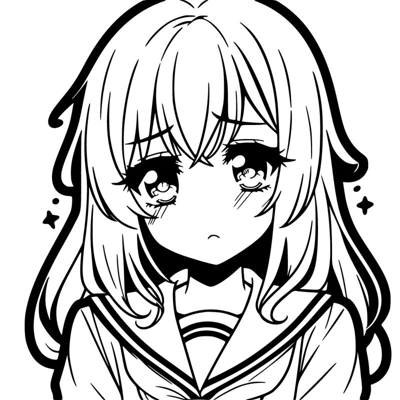 sad anime girl