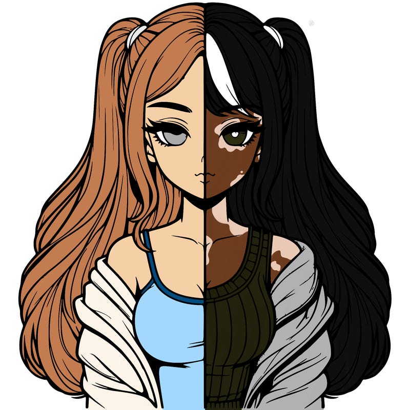 realistic girl split