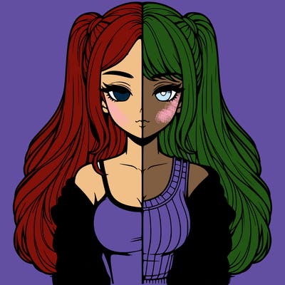 realistic girl split