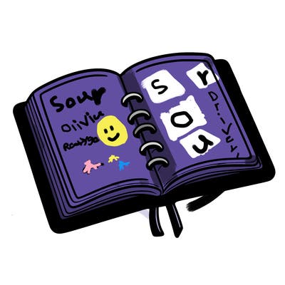 open note book blank