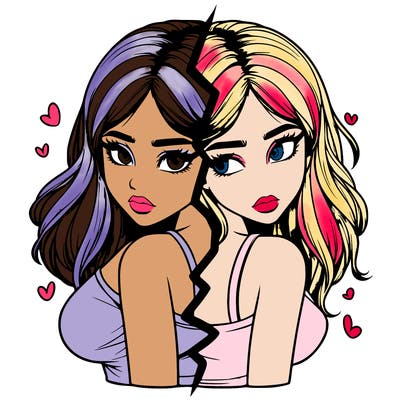 realistic girl split