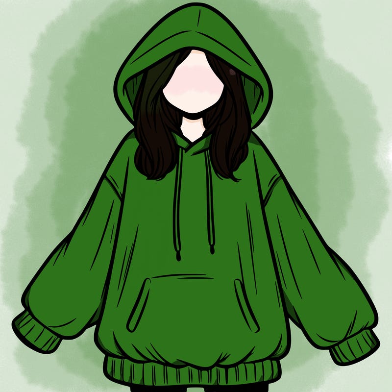 girl in oversized hoodie