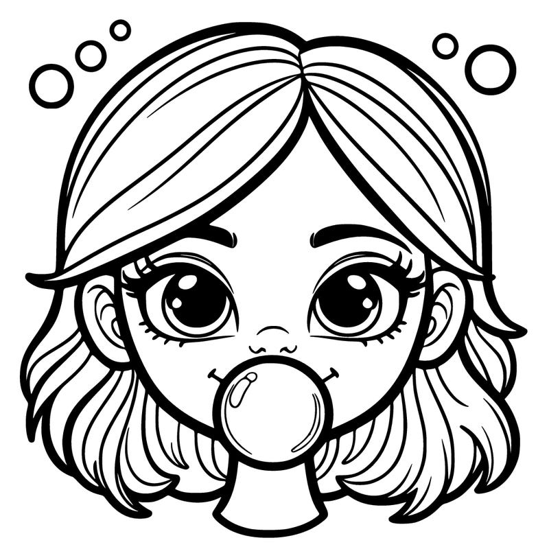 girl with bubble gum