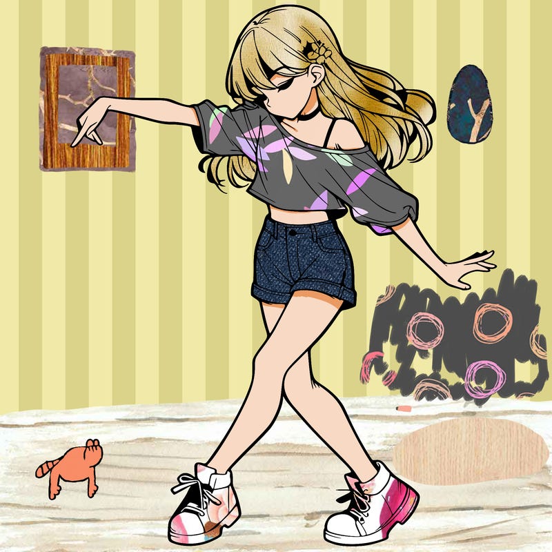 realistic girl danceing