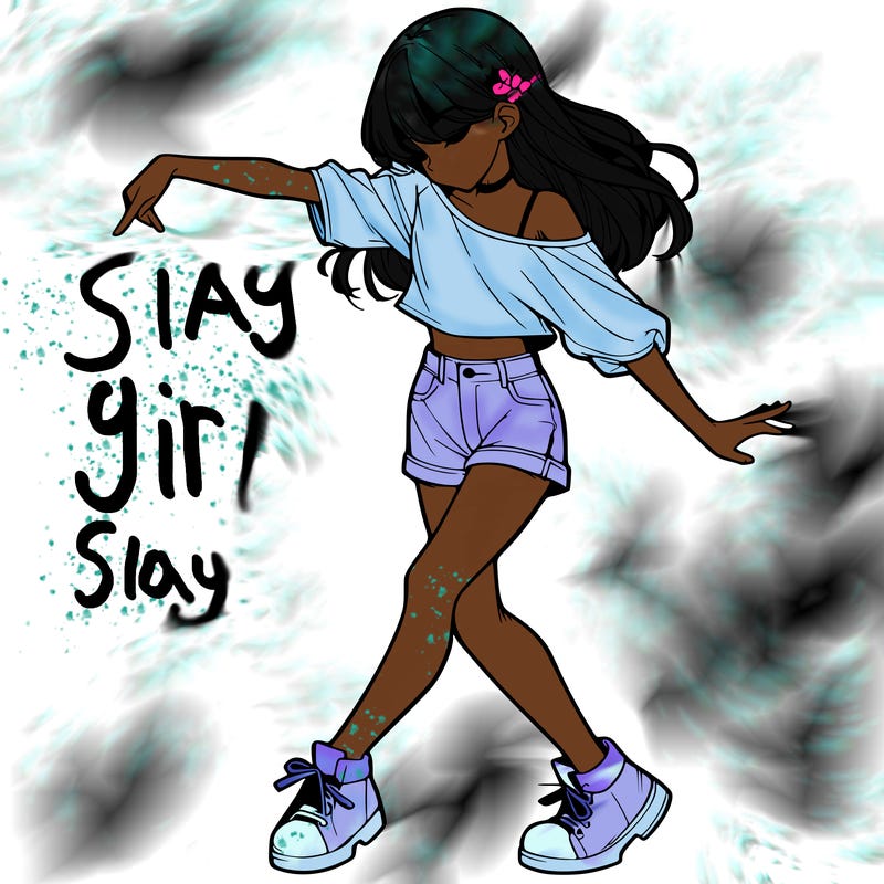 realistic girl danceing