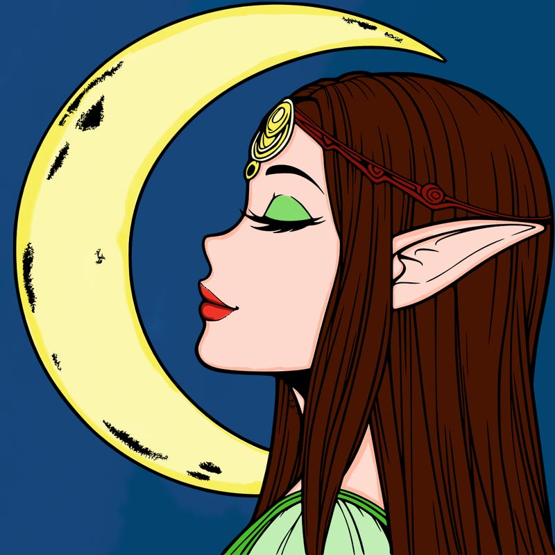 a realistic moon elf