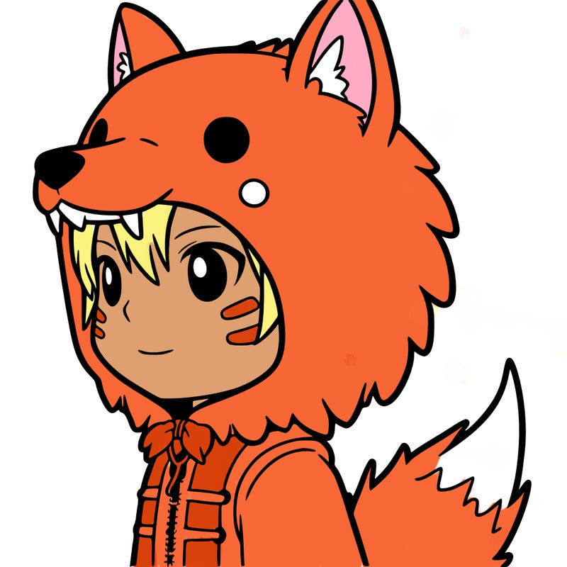 human in wolf costume