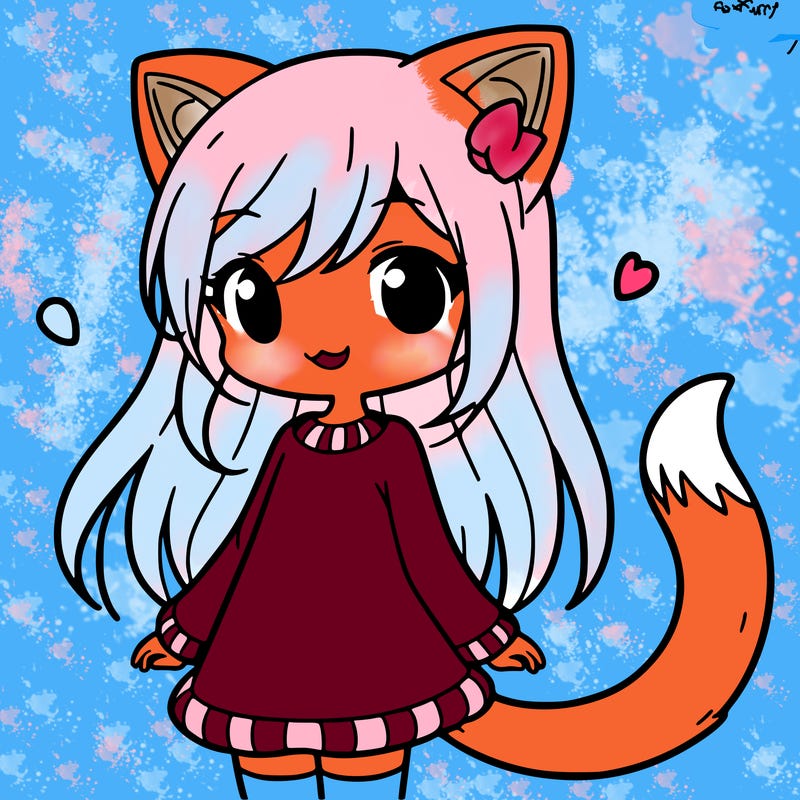 girl with cat ears and tail