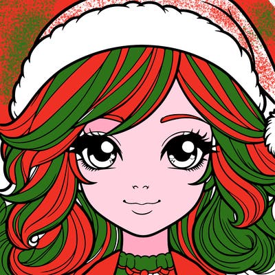 realistic christmas girl