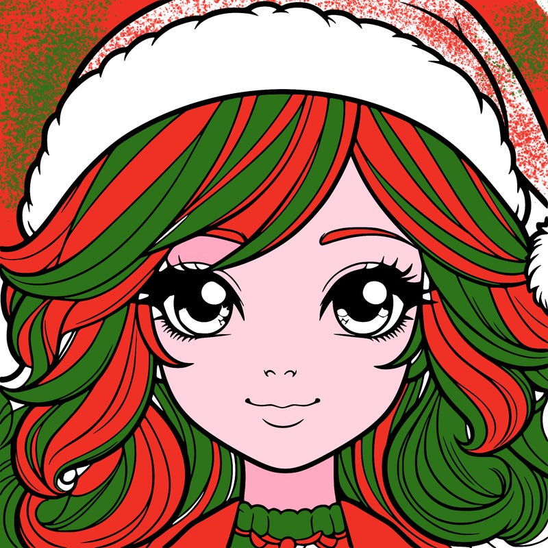 realistic christmas girl