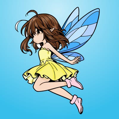 manga fairy flying