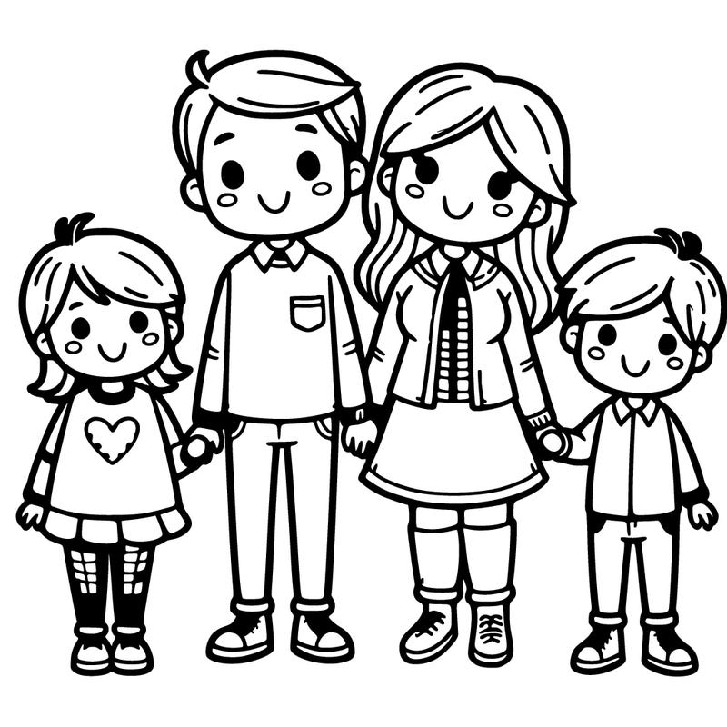 cute family of four