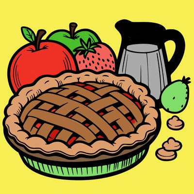 a pie of food