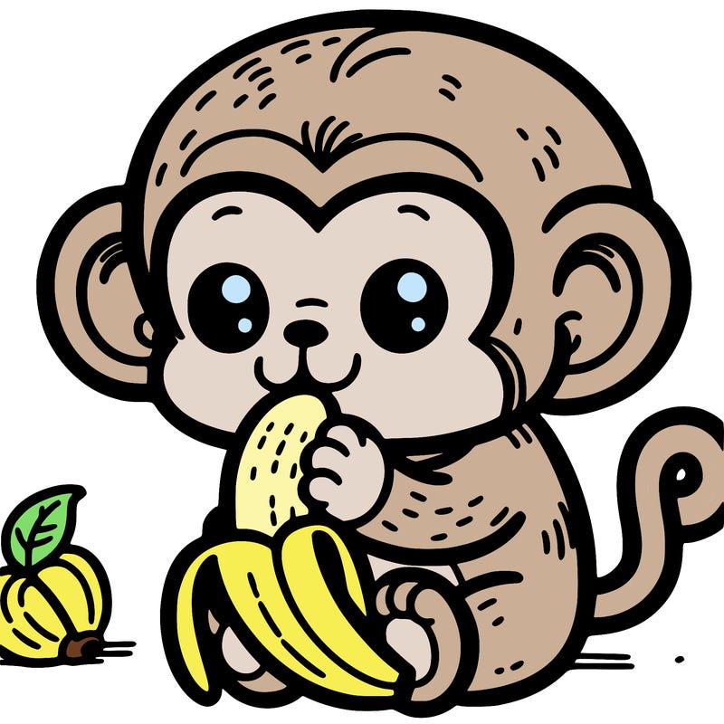 monkey eating a banana