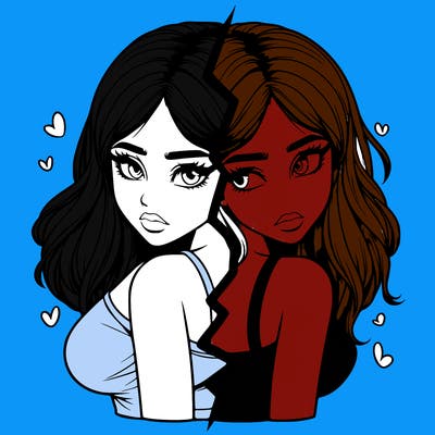 realistic girl split