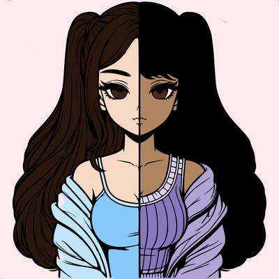 realistic girl split