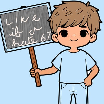 a boy holding a blank sign