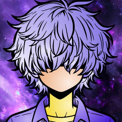 manga boy fluffy hair covering his eyes