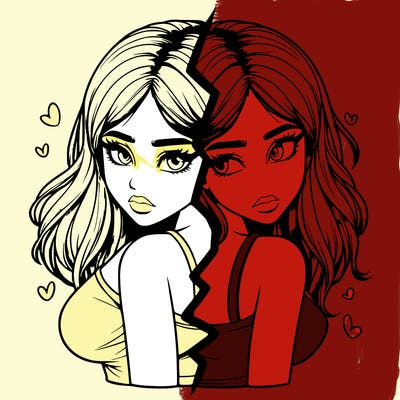 realistic girl split