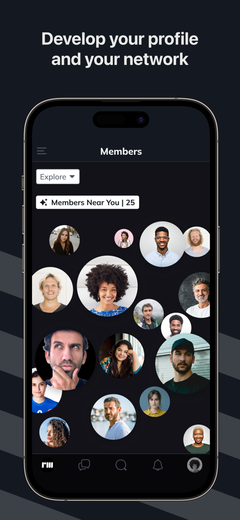 RefMasters Community - RefMasters Community app screen for developing professional profiles and networking with other sports officials