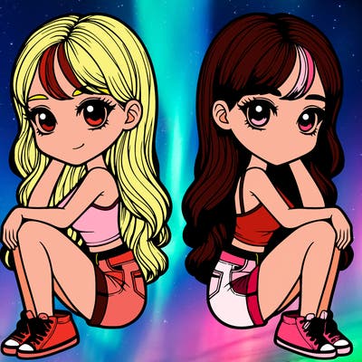 realistic girl split