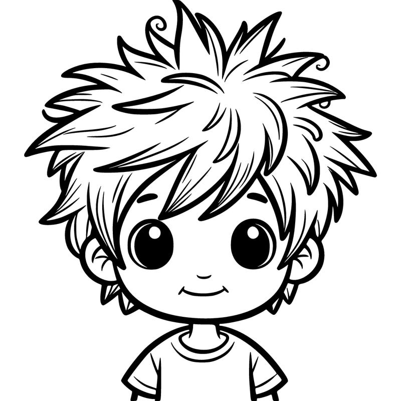 boy with messy hair