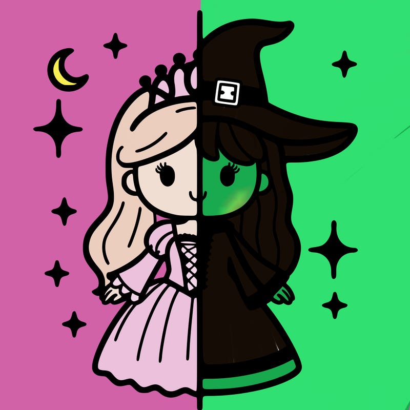 split princess and witch