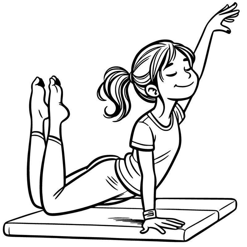 a teenage girl doing gymnastics