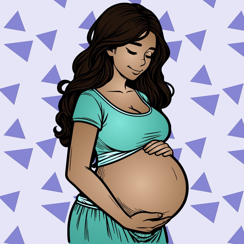 woman heavily pregnant realistic
