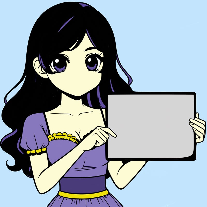 realistic pretty girl holding blank sign