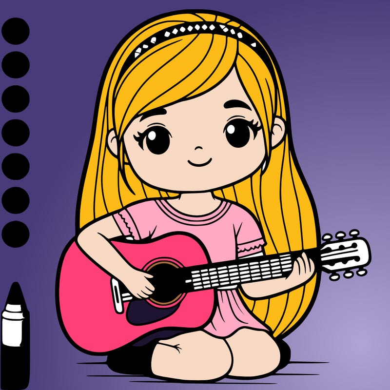 girl playing guitar