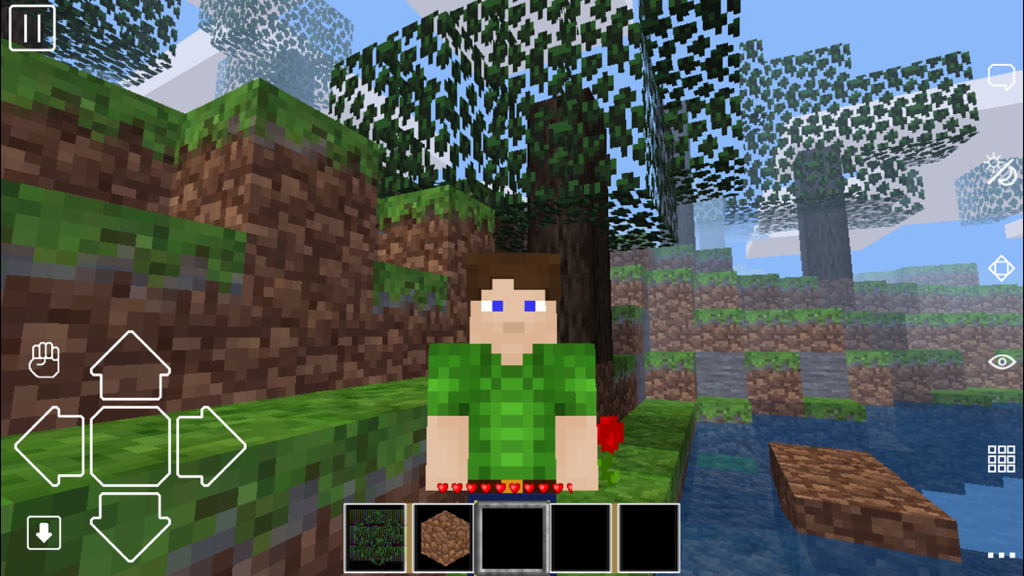 Freeworld 2 - A character in a third person view within the blocky voxel world of Freeworld 2