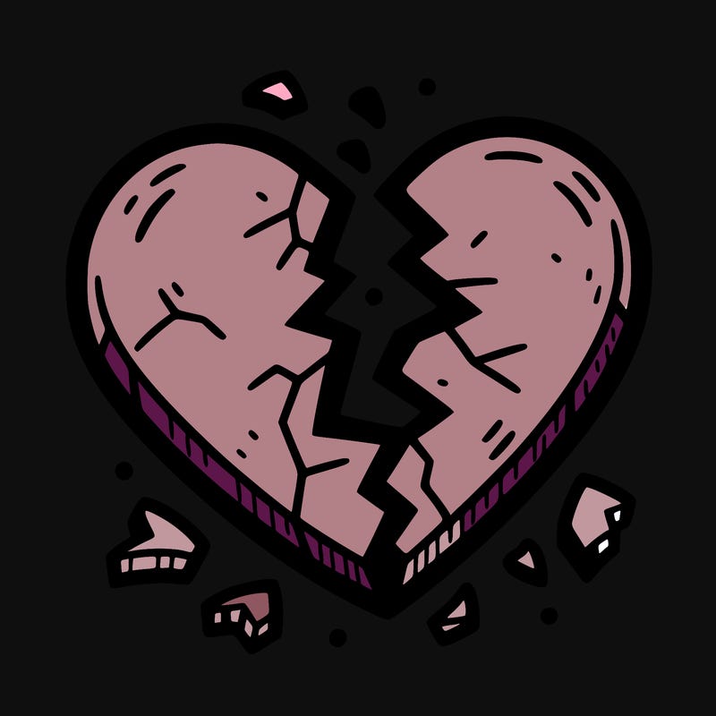 broken to pieces heart