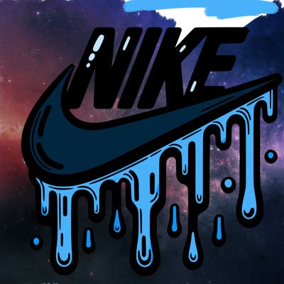 dripping nike logo