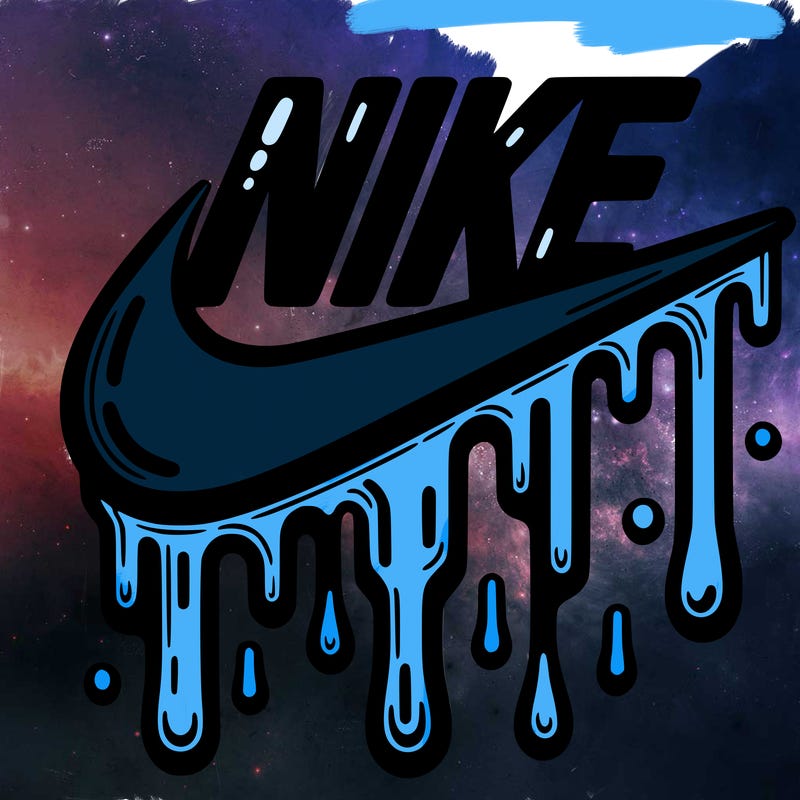 dripping nike logo