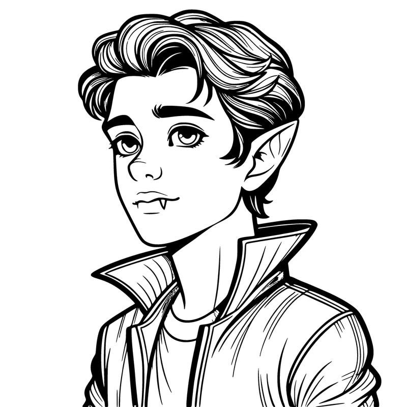 a realistic vampire teenage boy