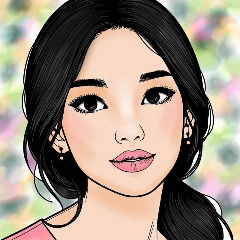 beautiful realistic asian woman