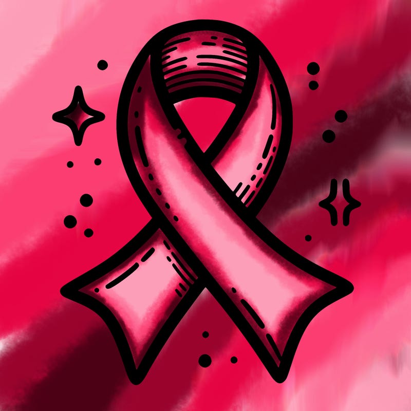 ribbon symbol of national breast cancer awareness month