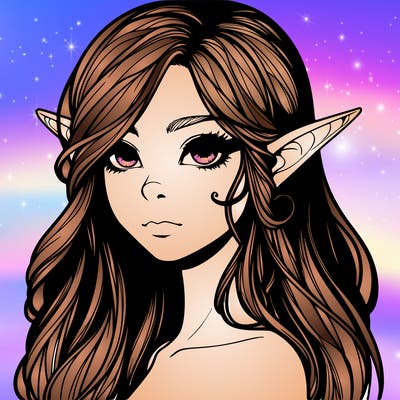 elf girl realistic dark fantasy