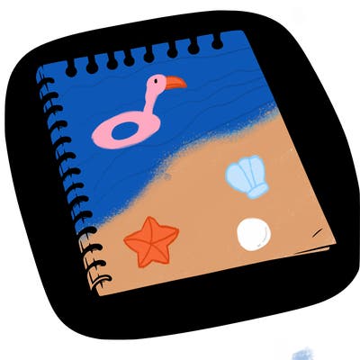a blank sketch pad