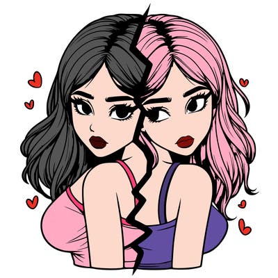 realistic girl split