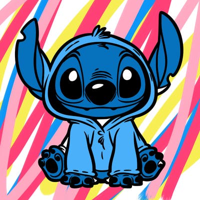 stitch in a dog costume