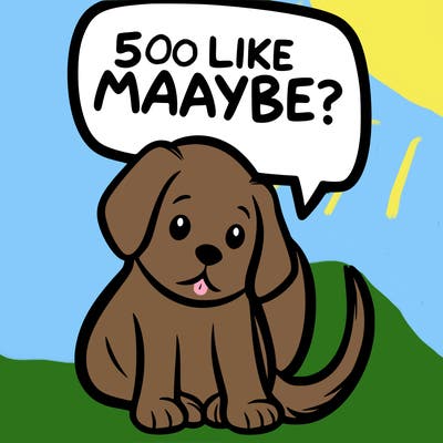 a puppy that says 5 like maybe