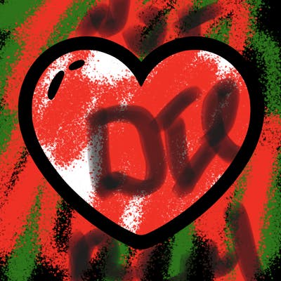 a blank heart