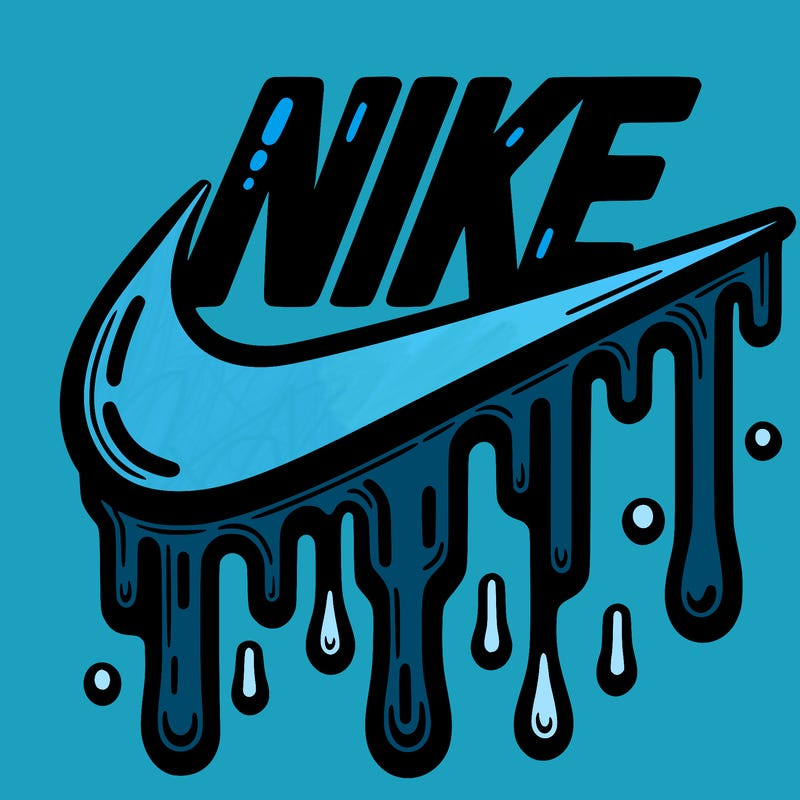 dripping nike logo