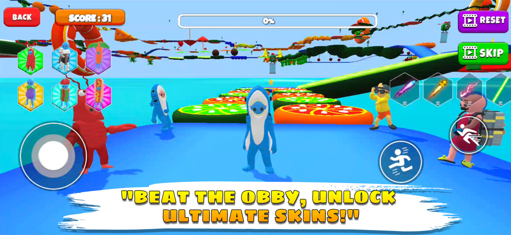 Easy Obby Parkour: Obbys Games - Shark character skin in the Easy Obby Parkour game